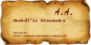 Andrási Alexandra névjegykártya