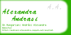alexandra andrasi business card